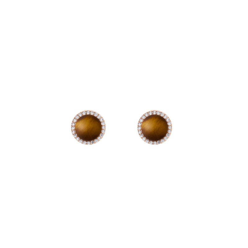Daniel Wellington Audrey Earrings Tiger Eye Rose Gold DW00401415