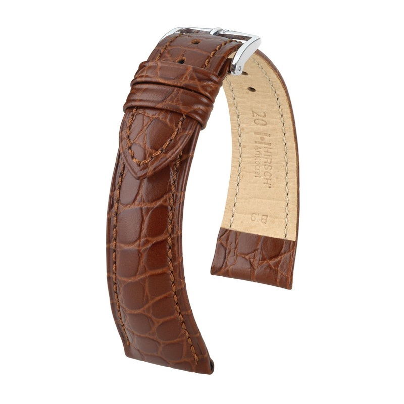 Hirsch Aristocrat Long Brown Leather Band