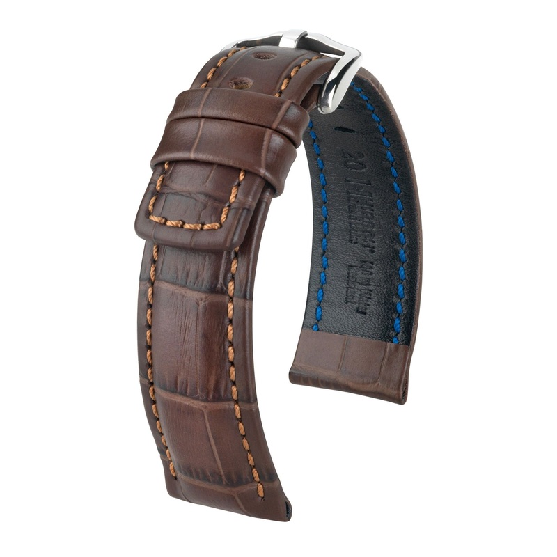 Hirsch Grand Duke Long Brown Leather Band