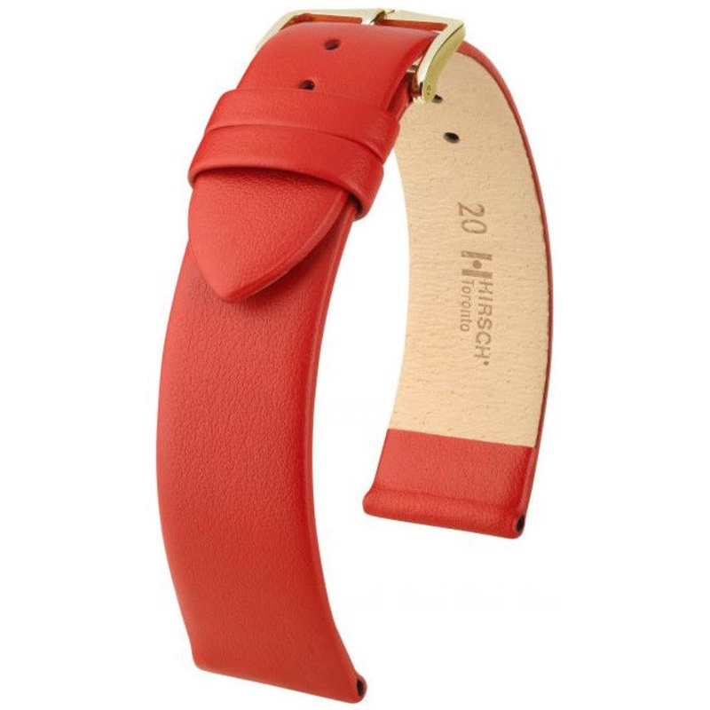 Hirsch Toronto Large Red Leather Band