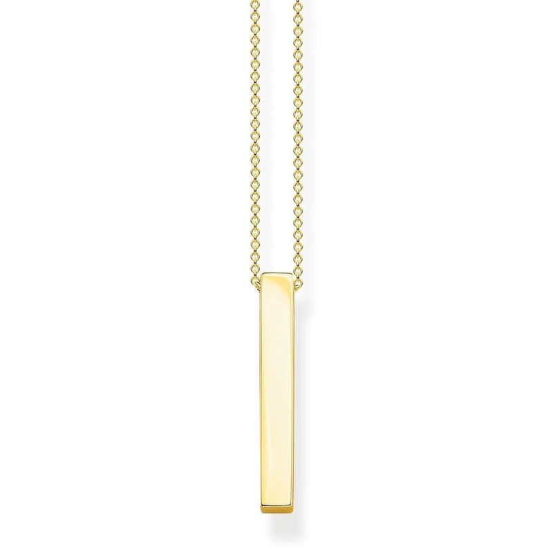 Thomas Sabo Golden Cuboid Necklace