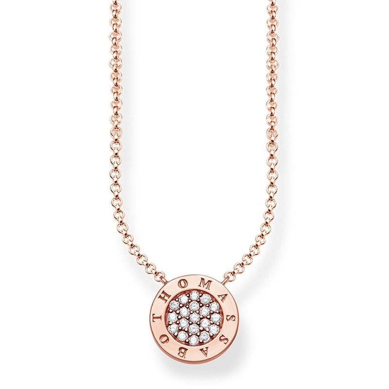 Thomas Sabo Necklace Classic Pave Rose Gold Necklace