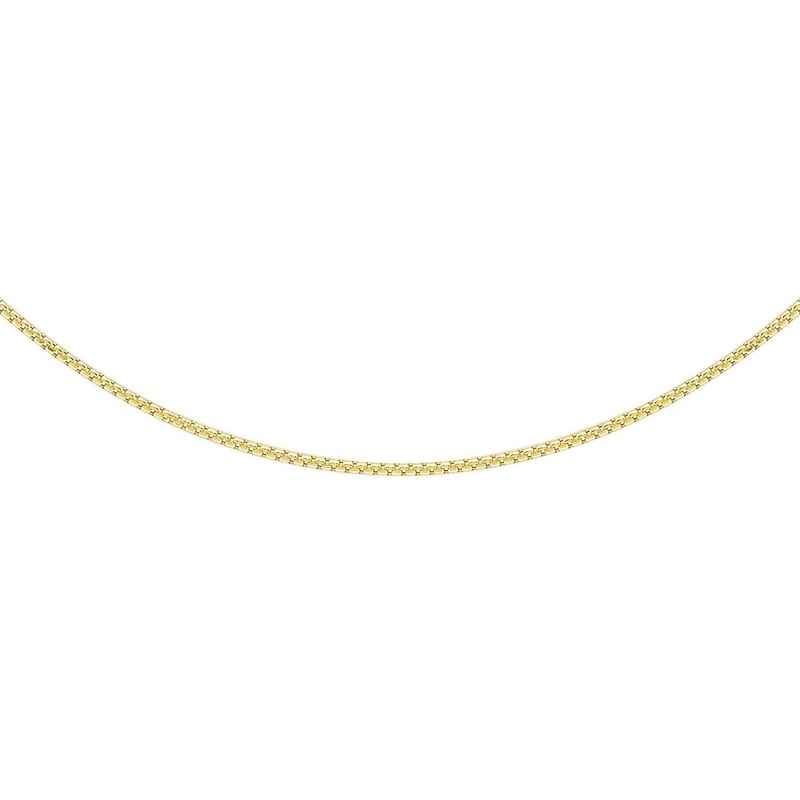 9K Yellow Gold 22 Diamond Cut Box Chain 50cm