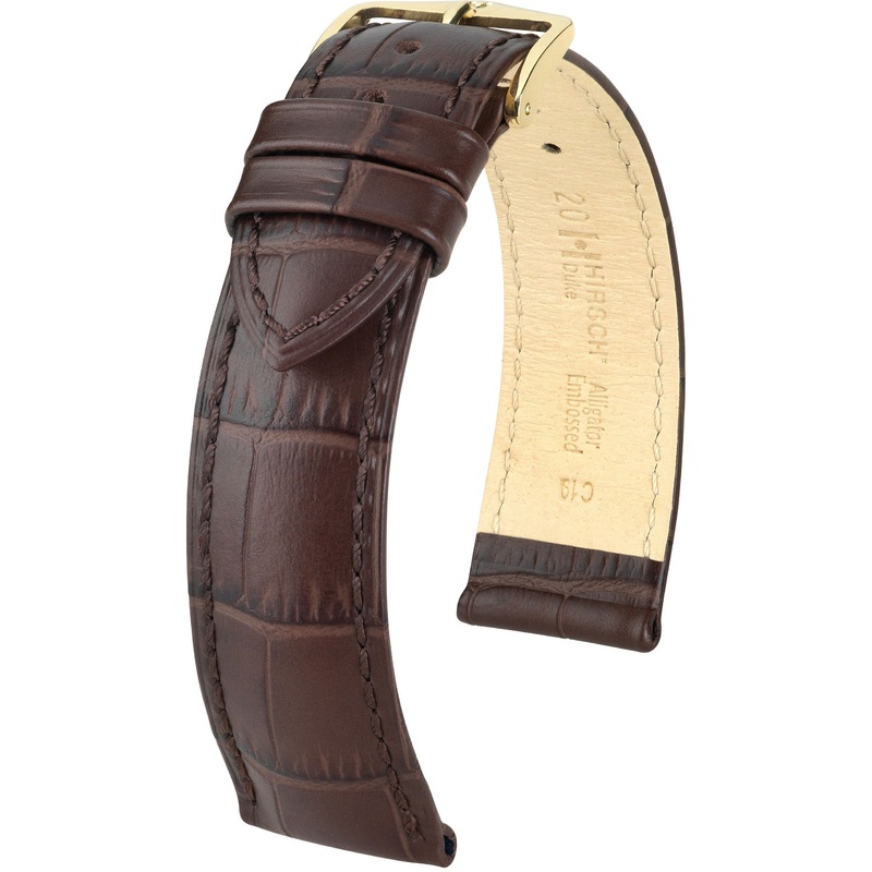 Hirsch Duke M Sturdy Brown Leather Band