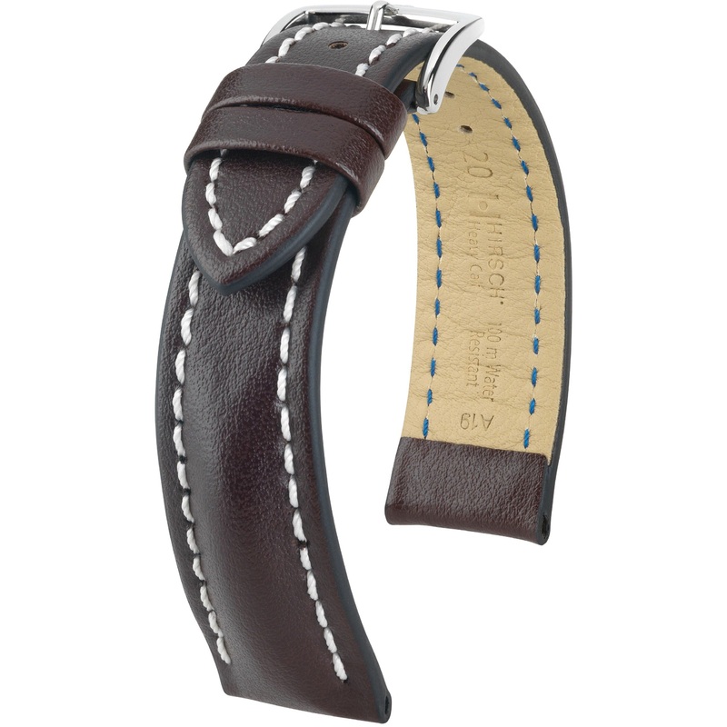 Hirsch Heavy Calf Brown Leather Band
