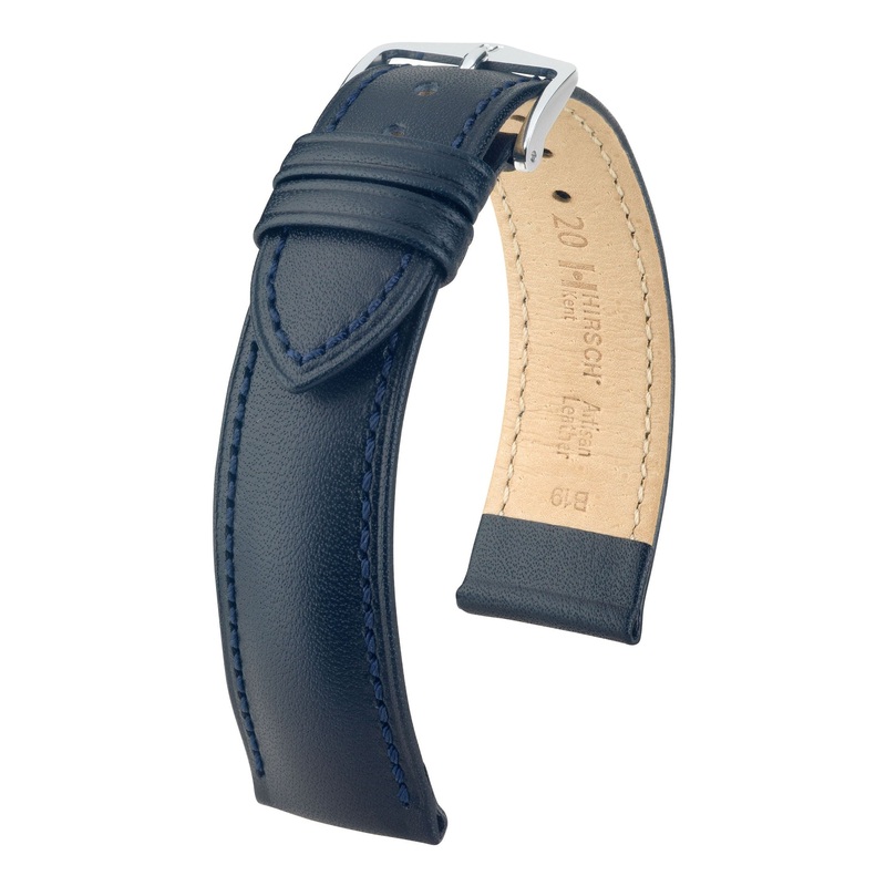 Hirsch Kent L High Quality Blue Leather Band