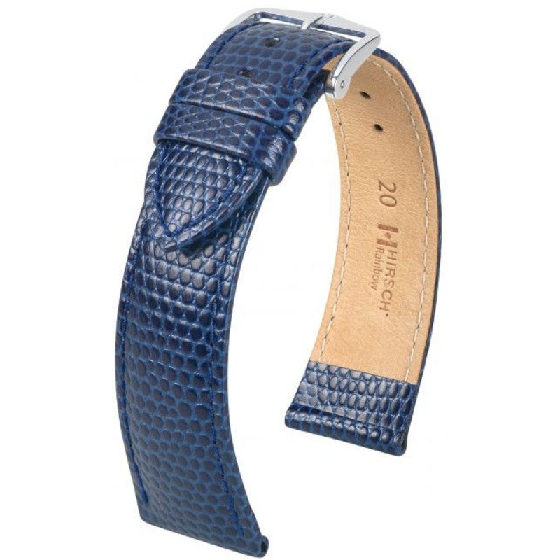 Hirsch Rainbow Medium Blue Leather Band
