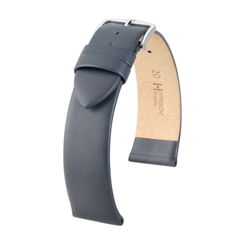 Hirsch Toronto Large Grey Leather Band