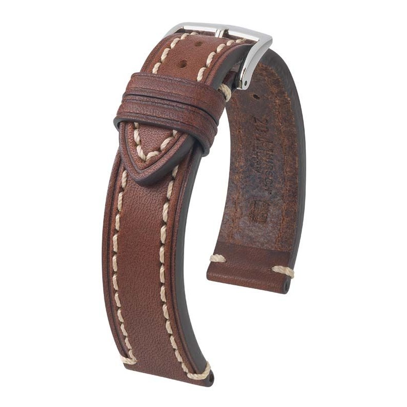 Hirsch  Liberty L Sturdy Brown Leather Band