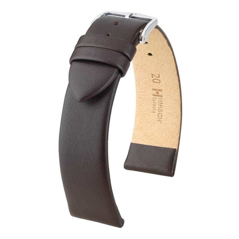 Hirsch Toronto L Flat Brown Leather Band