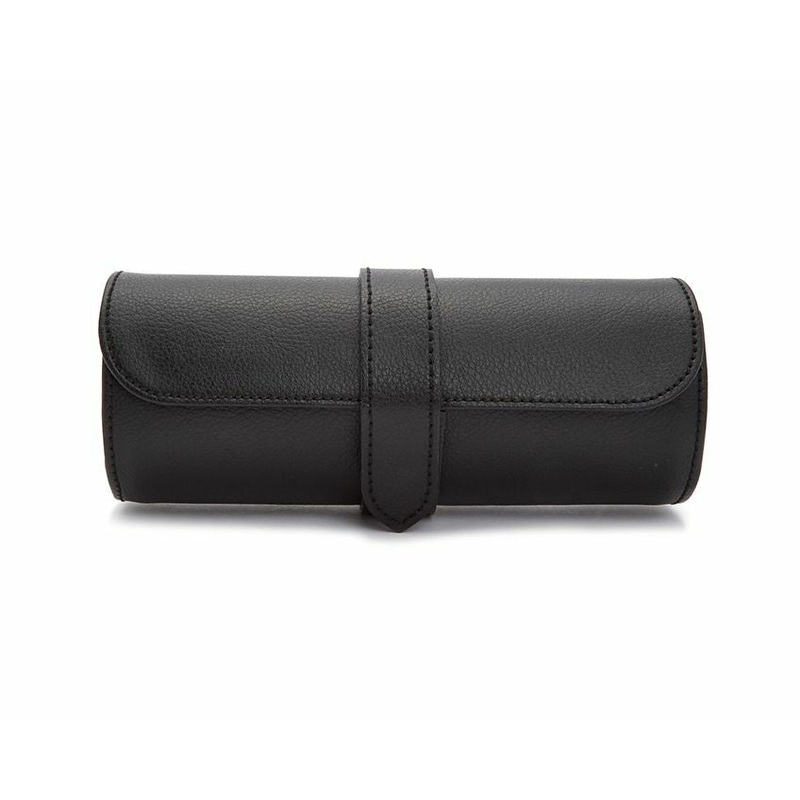Wolf Roadster Triple Watch Roll  Black