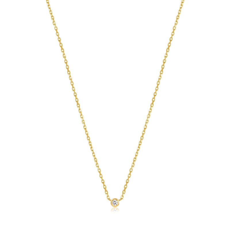 Ania Haie 14kt Gold Single Natural Diamond Necklace