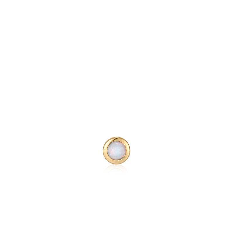 Ania Haie Gold Kyoto Opal Bezel Barbell Single Earring