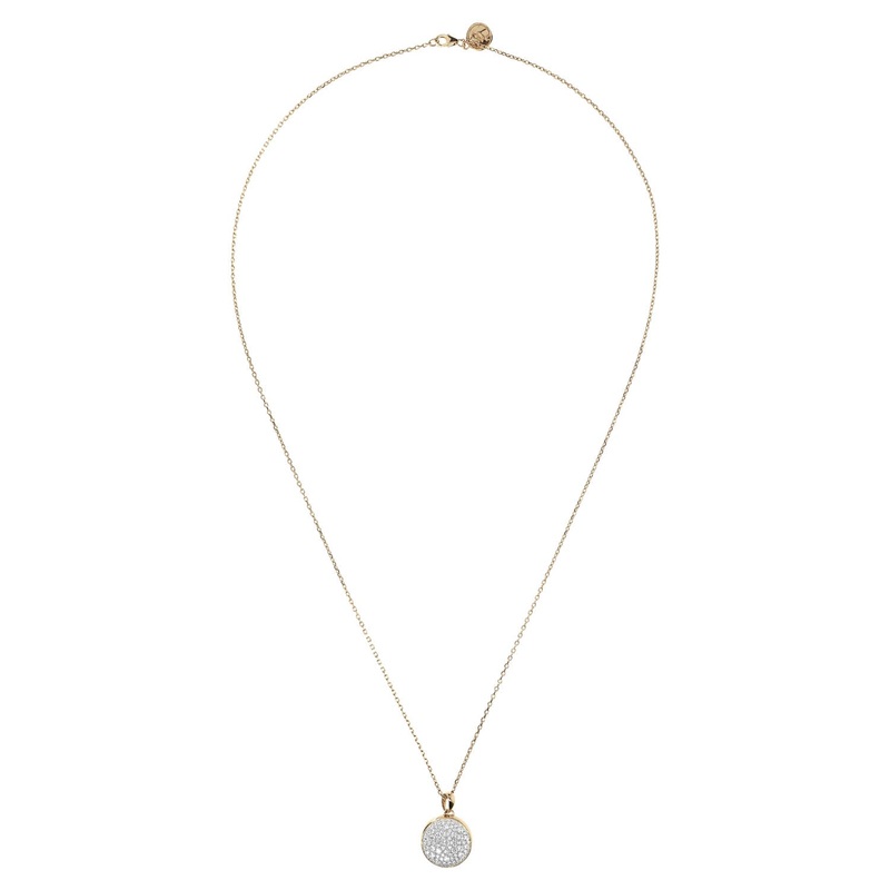 Bronzallure Golden Cubic Zirconia Round Necklace