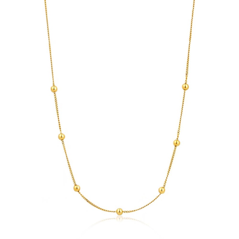 Ania Haie Modern Beaded Necklace – Gold