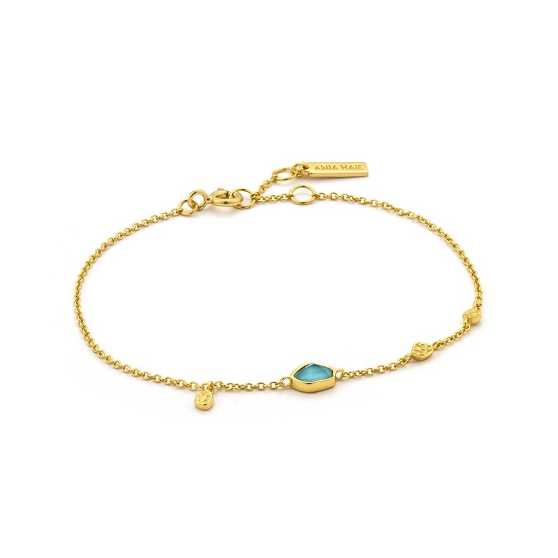 Ania Haie Turquoise Discs Bracelet – Gold