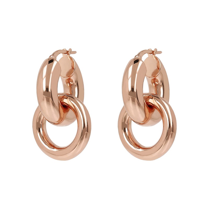 Bronzallure Purezza Circle Drop Huggies
