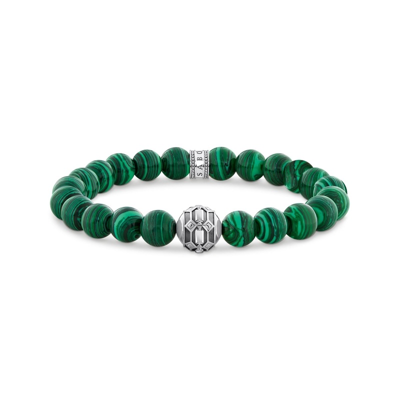 THOMAS SABO Malachite and Red Tiger’s Eye Bead Bracelet