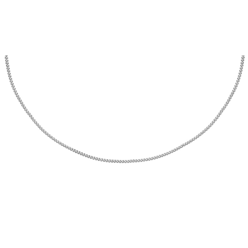 9K White Gold Diamond Cut Curb Chain