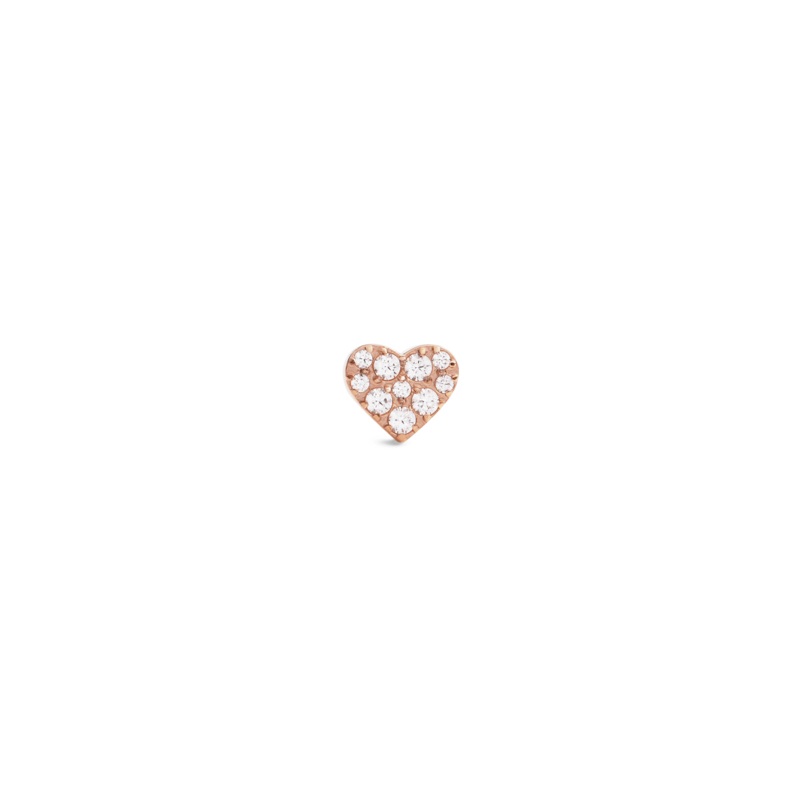 Daniel Wellington Crystal Heart Stud Rose Gold