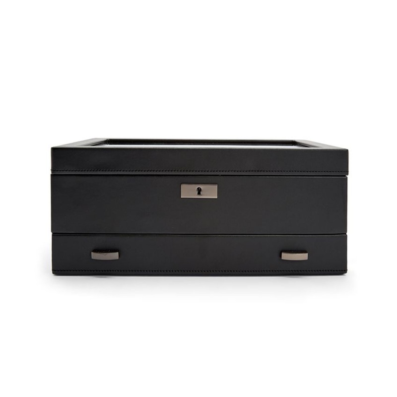 Wolf Axis 10 Piece Watch Box with Drawer Coat