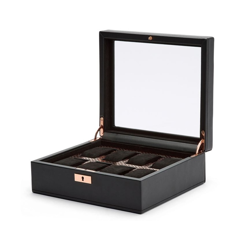 Wolf Axis 8 Piece Watch Box Copper 488016