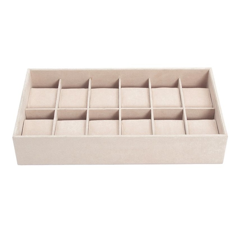 Wolf Vault 12PC Watch Tray Insert Beige 436570