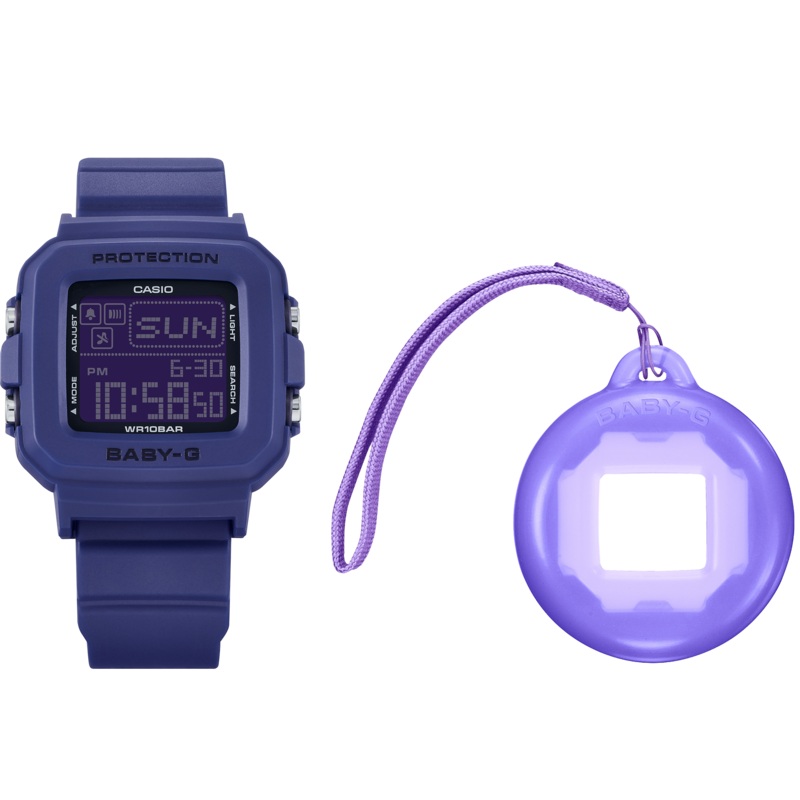 Baby-G Digital Holder Set Violet Resin Band Watch BGD10K-2D