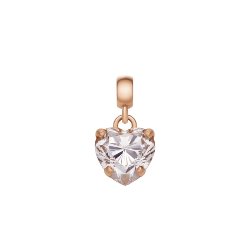 Daniel Wellington Heart White Crystal Rose Gold Charm DW00400424