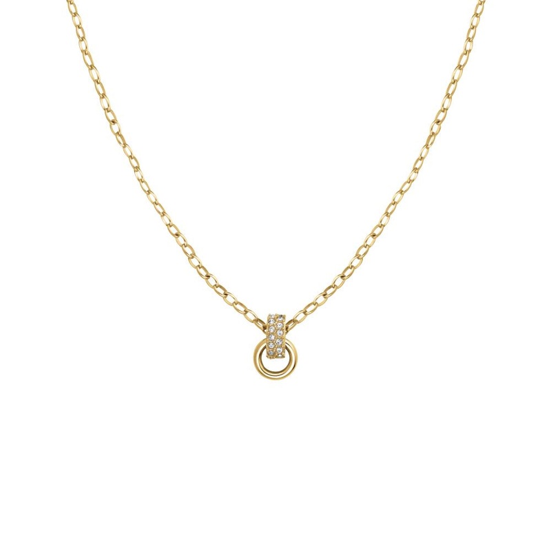 Rosefield Bow Link Studs Gold Necklace JNBSG-J898