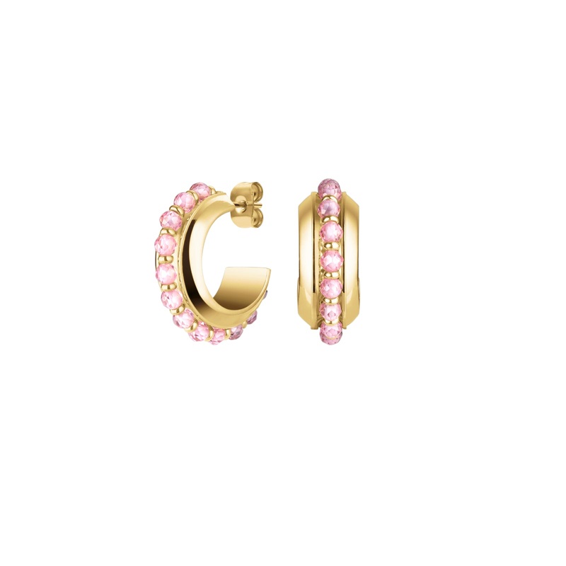 Rosefield Pink Beads Hoop Earrings JEPBG-J817