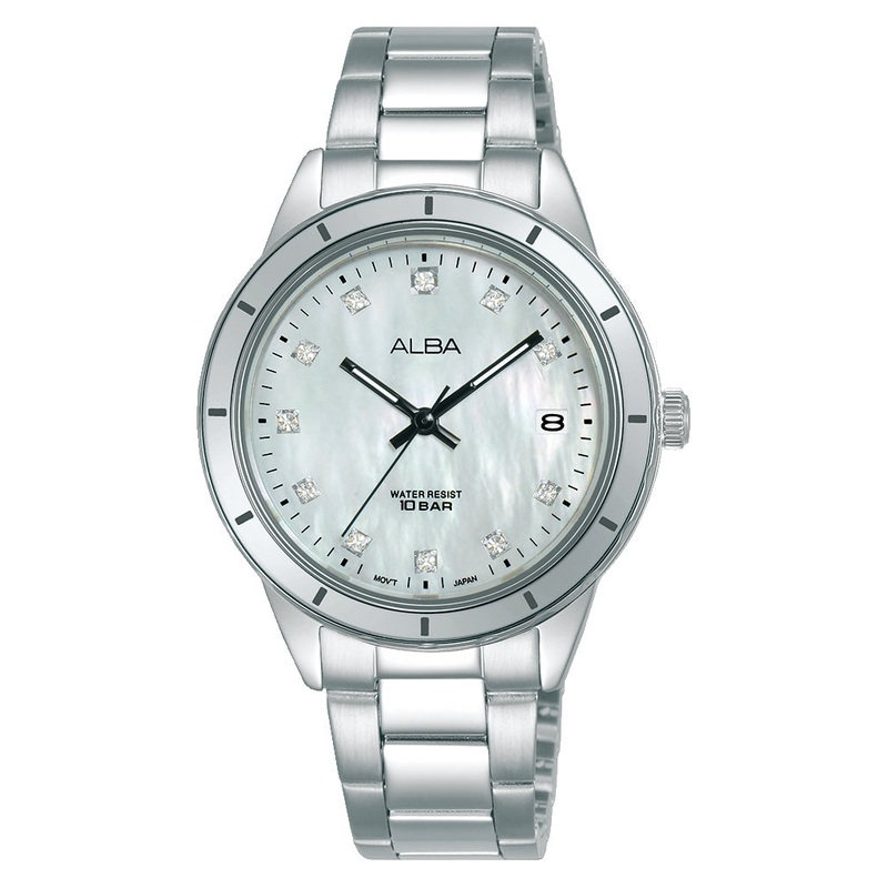 Alba Active Dress 100M Mother of Pearl Dial Womens Watch AG8M91X