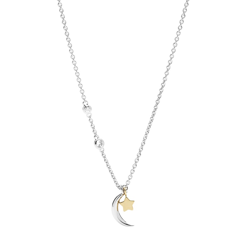 Fossil Sterling Two Tone Necklace JFS00432998