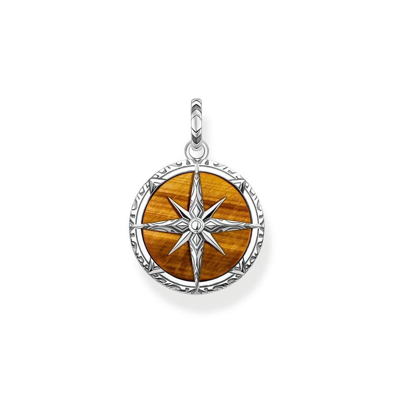 THOMAS SABO Pendant Compass Tiger’s Eye