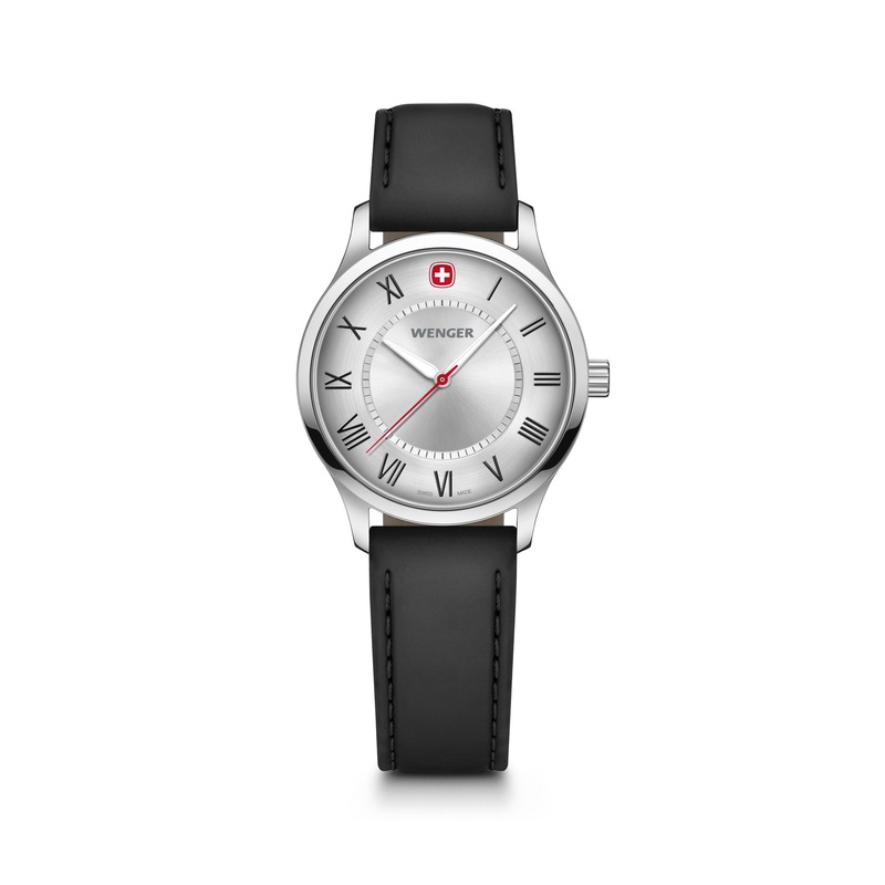 Wenger City Classic Black Leather Watch 01.1421.124