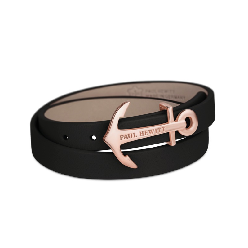 Paul Hewitt North Bound Rose Gold / Black Bracelet – S