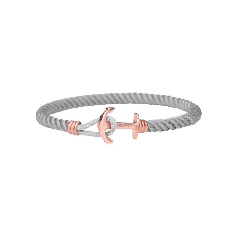 Paul Hewitt Phrep Lite Nylon Rose Gold / Grey Bracelet – M