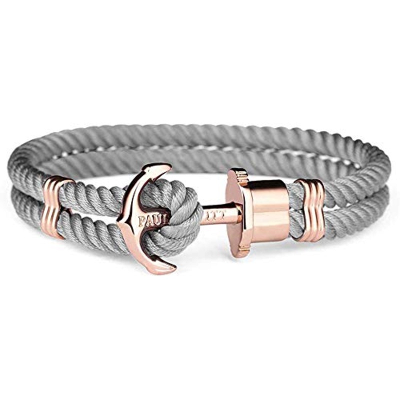 Paul Hewitt Phrep Nylon Rose Gold / Grey Bracelet – S