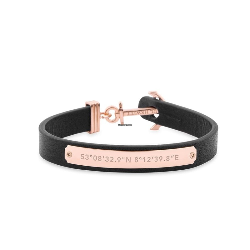 Paul Hewitt Signum Female Coordinates Rose Gold / Black Bracelet – S