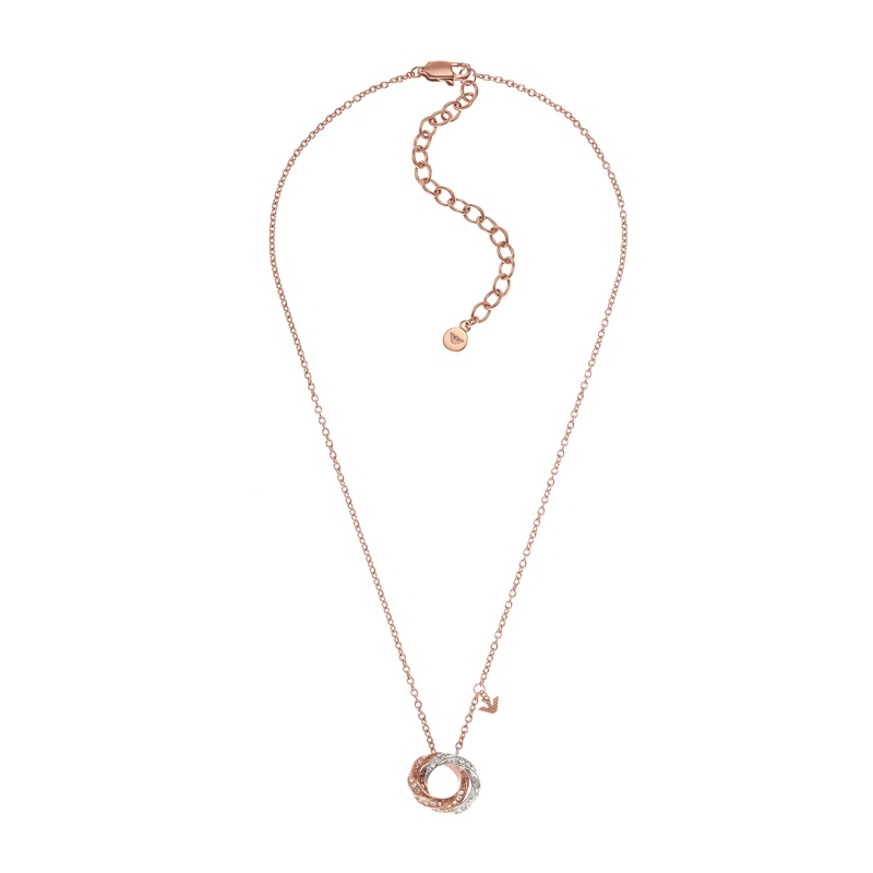 Armani Elegant Two Tone Crystal Necklace EGS3004221