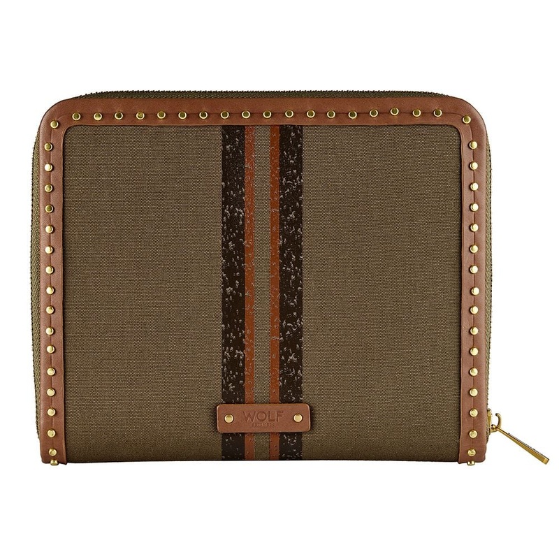 Ida Travel Zip Jewellery Portfolio Khaki 190043