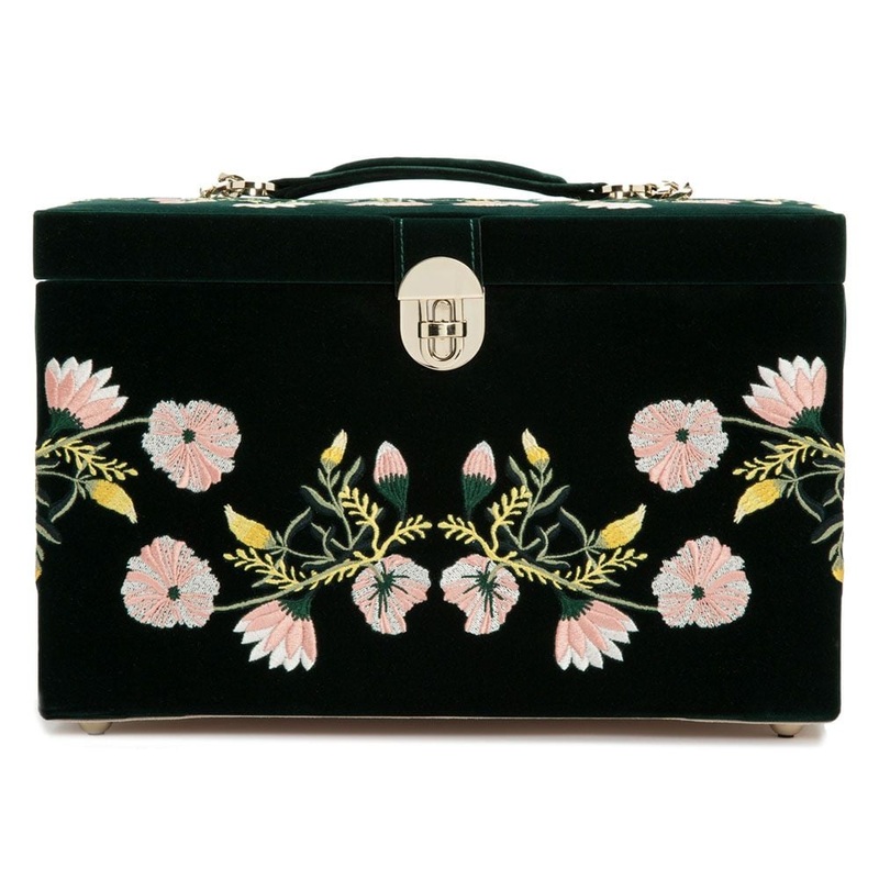 Wolf Zoe Large Jewelry Box Forest Green 393012