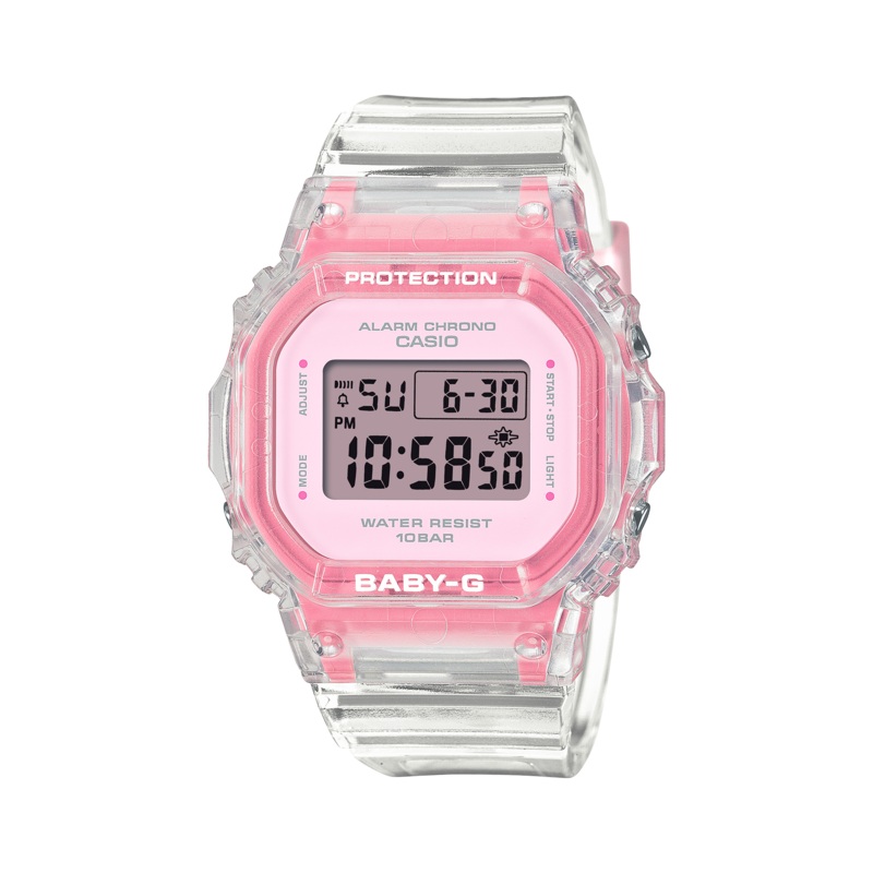 Baby-G Pink Dial Transparent Resin Band Watch BGD565SJ-7D