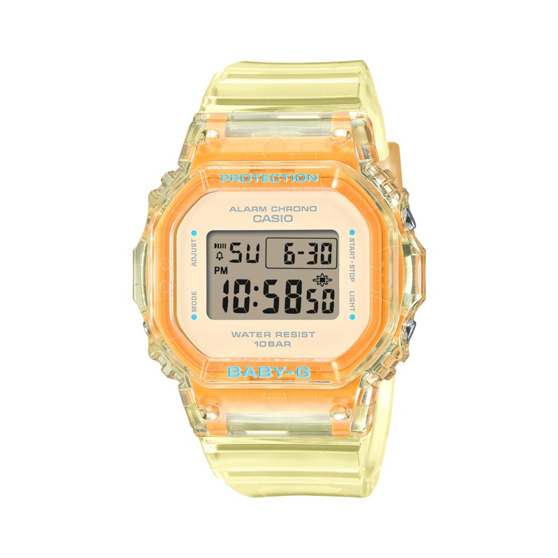 Baby-G Yellow Dial Transparent Resin Band Watch BGD565SJ-9D