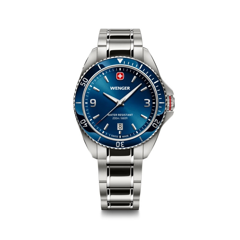 Wenger Executive 40mm Blue Dial Stainless Steel 200M Men’s Watch 01.2031.103