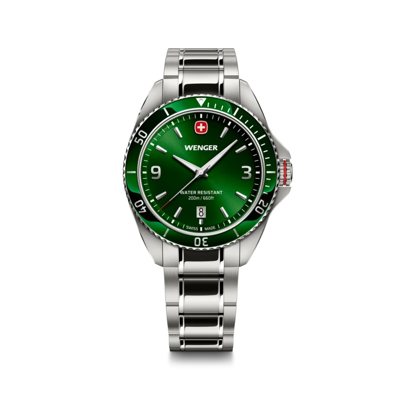 Wenger Executive 40mm Green Dial Stainless Steel 200M Men’s Watch 01.2031.102