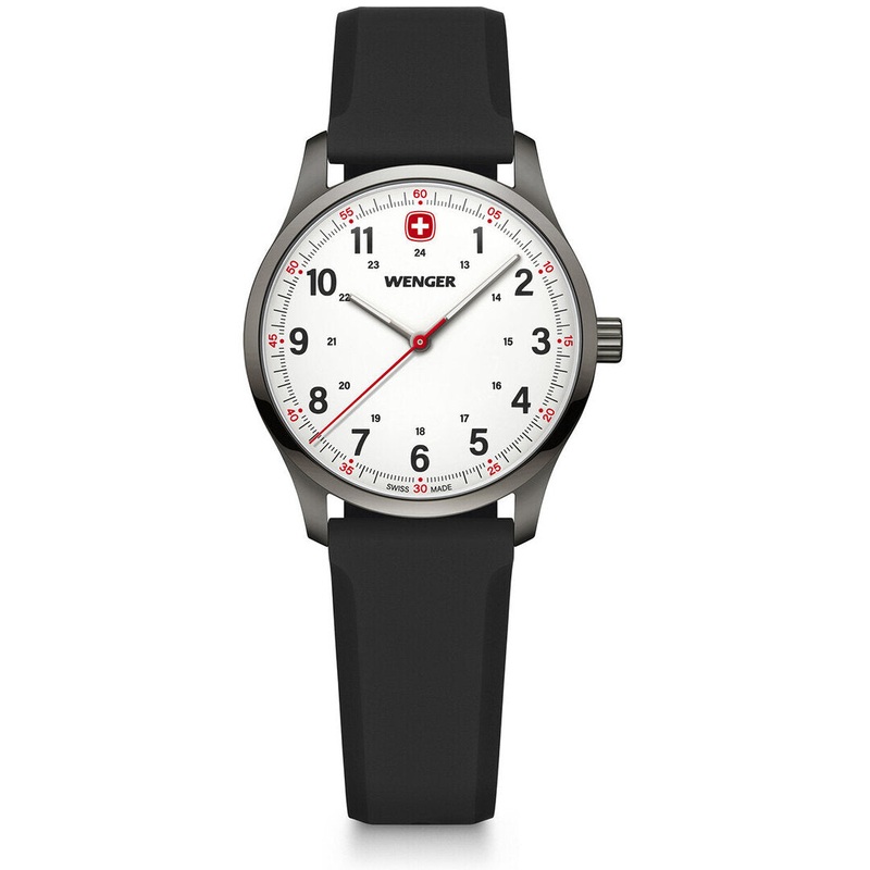 Wenger City Sport 34mm White Dial Silicone Watch 01.1421.129