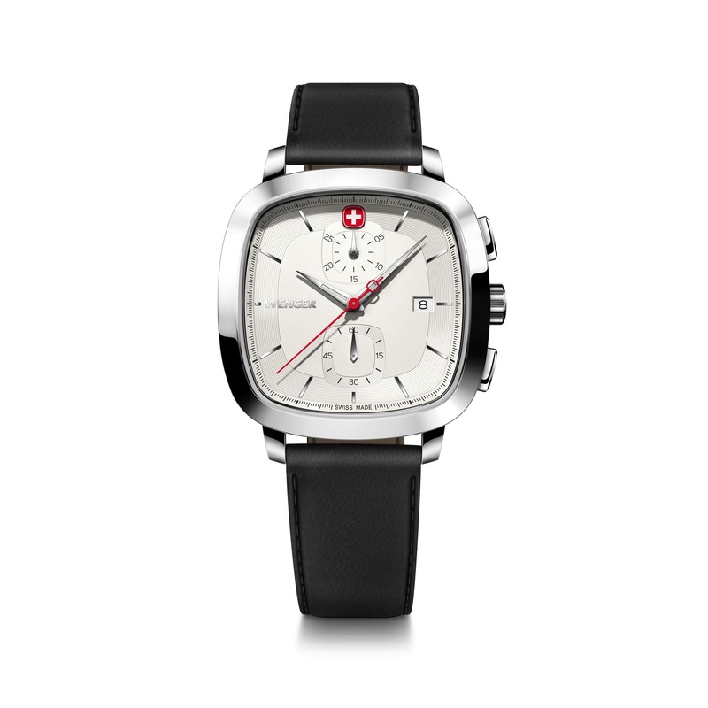 Wenger Vintage Classic Chrono 39.5mm White Dial Leather Watch 01.1933.104