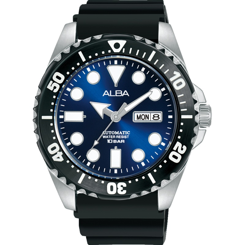 Alba Active Analogue Silicone Strap Blue Dial Watch AL4493X