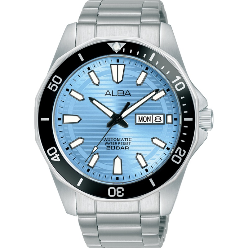 Alba Active Analogue Stainless Steel Blue Dial Watch AL4459X